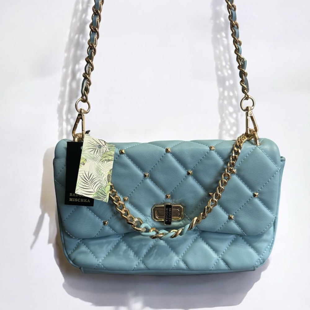Badgley Mischka Light Blue Crossbody Bag